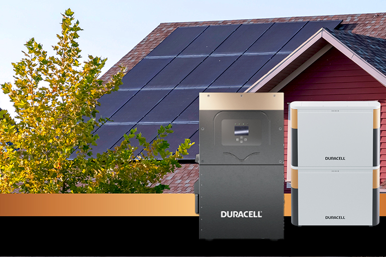 Solar panels on roof