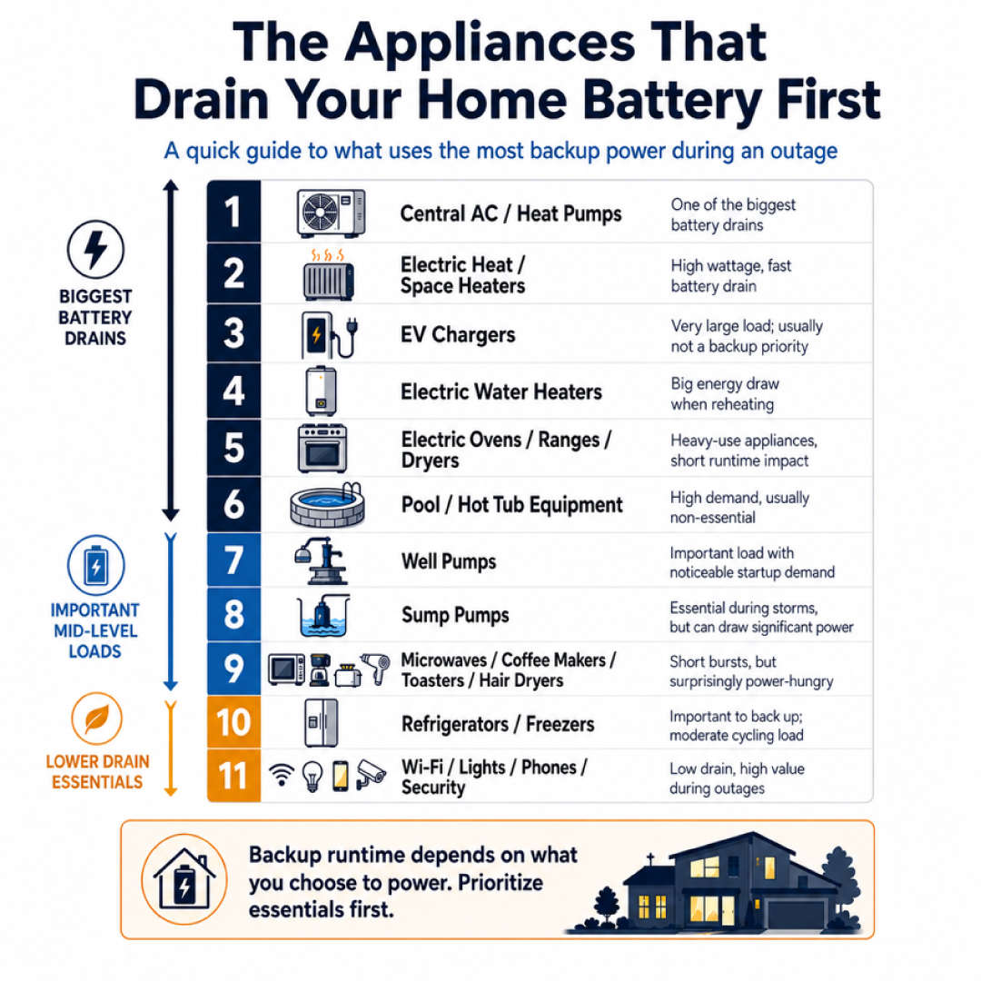 The appliances that drain your home battery first